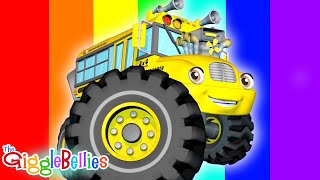 Rainbow Obstacle Course  Monster Truck Songs for Kids  GiggleBellies [upl. by Trotter549]