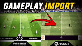 PES 2021 GAMEPLAY in FIFA 22 [upl. by Pfaff]