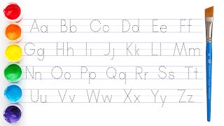 alphabet abc song abcd a to z kidsrhymes collection for writing alongdotted lines for toddler [upl. by Libbie]