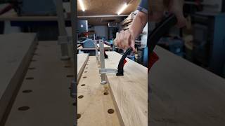 Fastest Workbench Clamp ⏱️woodworking tools youtubecreatorcommunity clamps howto maker [upl. by Oznol]