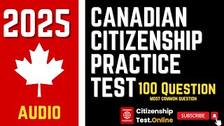 Canadian Citizenship Practice Test 2024  100 Question [upl. by Earej]