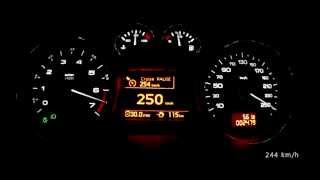 Peugeot RCZ R 2014  acceleration 0250 kmh using just 2 gears [upl. by Teodor867]