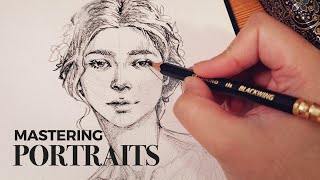 how I practice drawing portraits  getting back into art [upl. by Reeta280]