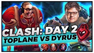 CLASH DAY 2  TOPLANE VS DYRUS  I JOINED THE ENEMY TEAM  Trick2G [upl. by Polito]