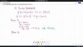 8 Una recta de pendiente 2 pasa por el punto 27 y por los puntos A y B Determine los puntos [upl. by Tsai]