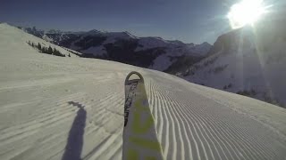 Kamerafahrt Seekarpiste im Skigebiet Saalbach Hinterglemm Leogang Fieberbrunn [upl. by Erdei460]