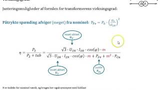 Transformeren  spændingsfald og virkningsgrad 22 [upl. by Etnud]