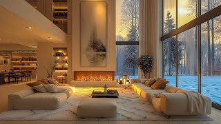 Winter Jazz Music In A Cozy Living Room  Soft Jazz Background Music With Relaxing Fireplace Sounds [upl. by Rodama686]