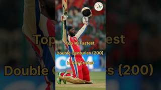 Top Ten Fastest Double Century in ODI Cricket Fastest Century in Cricket shorts trendingshorts [upl. by Adigun]