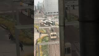 富山の路面電車の通勤ラッシュ10倍速 [upl. by Neened]