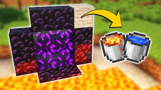 How to Make a NETHER PORTAL With Lava and Water in Minecraft 121 Tutorial [upl. by Natalia]