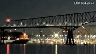 RAW Cargo ship loses power crashes into the Baltimore Bridge [upl. by Uhthna]