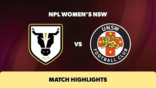 NPL Womens NSW Round 16 Highlights – Bulls FC Academy v UNSW FC [upl. by Atig709]