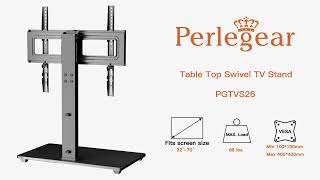 StepByStep Installation Guide for Perlegear PGTVS26 Universal TV Stand [upl. by Rexer996]