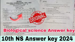 💯10th biological science Answer key 2024ap 10th class biological science answer key 2024 [upl. by Utham]