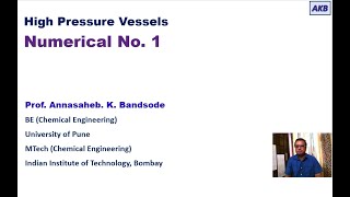 High Pressure Vessels Part 9 Design of HighPressure Vessels based on theories of elastic failure [upl. by Cirle48]