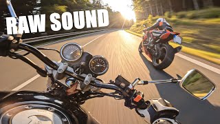 Honda Hornet 900 vs 2021 CBR 1000RRR Fireblade  RAW SOUND  Akrapovic [upl. by Hengel468]