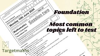 Edexcel GCSE Paper 3 2024 Foundation predictedfocus paper  Session 2 of 5  Exam paper practice [upl. by Adrell]