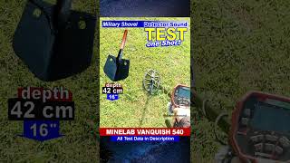 Minelab Vanquish 540 Metal Detector Real test with Military Shovel metaldetector minelabvanquish [upl. by Selmore125]