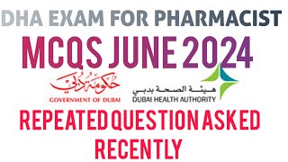 DHA EXAM FOR PHARMACISTDHA EXAM QUESTIONS PHARMACISTASSISTANT PHARMACIST EXAM PATTERN QUESTION [upl. by Kati]