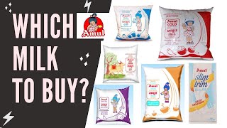 Which Amul MILK best suits you  Which milk to buy for weight loss  Toned Double toned skimmed [upl. by Eisdnil862]