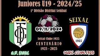 GD Fabril  2 vs 2  Seixal Clube 1925  1ª Div Dist Setúbal U19  09112024  2425  G 0607 [upl. by Akenom]