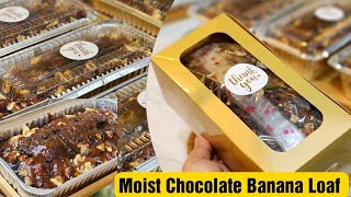 Moist Chocolate Banana Loaf  easy banana loaf recipe  ❗️banana loaf patok pangbenta❗️Bake N Roll [upl. by Manuel]