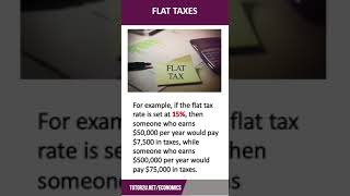 Flat Taxes  60 Second Economics  A Level amp IB [upl. by Hars]