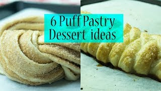 6 Puff Pastry Dessert ideas [upl. by Cozmo]