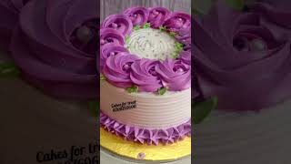 Floral cake designs cake with rosettes cakedesign cake floralcake [upl. by Gilli333]