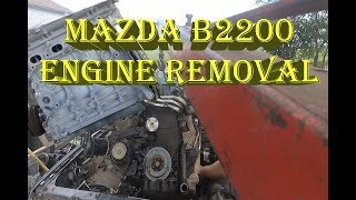 Removing Mazda B2200 Engine For The Kia FE3 Swap [upl. by Nileve464]