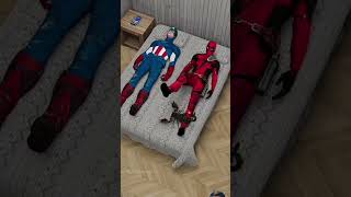 Deadpool vs Captain America  Deadpool want to sleep  Marvel Animation [upl. by Salokcin]