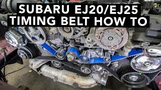 How To Change A Subaru DOHC EJ20 EJ25 Timing Belt [upl. by Rubina472]