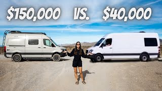 150k vs 40k SPRINTER VAN full tour [upl. by Sallad]