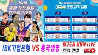 202424 여자배구 V리그 코보컵 IBK기업은행 VS 흥국생명 배구도사 LIVE [upl. by Gnos384]