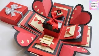 How to make Explosion box  DIY Valentines Day Explosion Box Explosion Box Tutorial [upl. by Adnolay]