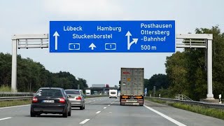 Relaxing drive to Lübeck Germany in 4K 30fps on the Autobahn A1 with Scenic views in only 8mins [upl. by Jelks]