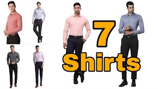 7 Colourful Plain Shirts for Office  Office wear for Men  todaysstyle9655 [upl. by Erma]