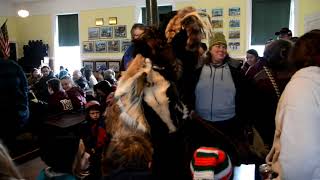 The Belsnickel quizzes kids at Christmas on the Farm [upl. by Ivzt]