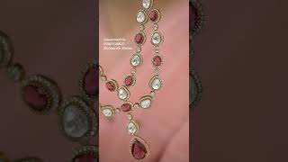 SPARKLE LIKE DIAMONDS Moissanite Stone Layered Necklace Set  Gold Replica Jewellery jewellery [upl. by O'Rourke]