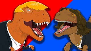 ♪ TRUMPREX vs KAMALASAURUS  Animated Song [upl. by Htabazile]