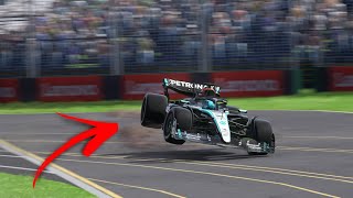 F1 REALISTIC DRIVER ERRORS  MELBOURNE 🇦🇺 [upl. by Aleedis504]