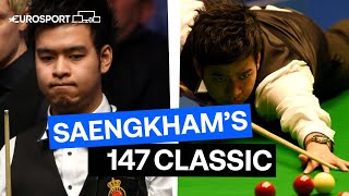 Terrific Noppon Saengkham knocks in 147 at the Welsh Open 2019  147 Classic  Eurosport Snooker [upl. by Rennat]