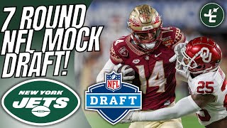 7 ROUND New York Jets MOCK DRAFT  2024 NFL Draft [upl. by Vallery167]