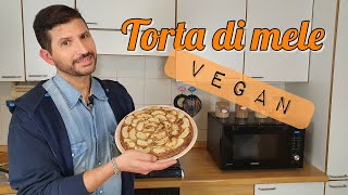 Torta di mele  Senza zucchero uova e latte Vegana e leggera ma golosa  Laboratorio Domestico [upl. by Asserrac]