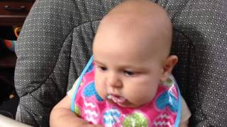 Baby attacks his rice cereal for the first time [upl. by Margalit]