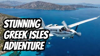 Greek Isles Adventure Fly from Kalamata LGKL to Chania LGSA  A Stunning Greek Odyssey [upl. by Charis]