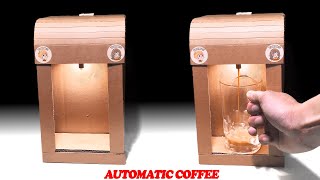 How to Make a Mini Automatic Coffee vending machine out of cardboard [upl. by Hansiain454]