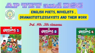 AP DSC 2024  3rd to 5th classes poets essayists novelists dramatists and their work In Telugu [upl. by Sane]