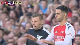 Mikel Merino Debut Performance Arsenal vs Southampton 31 All Goals and Extended Highlights [upl. by Erdnassak]